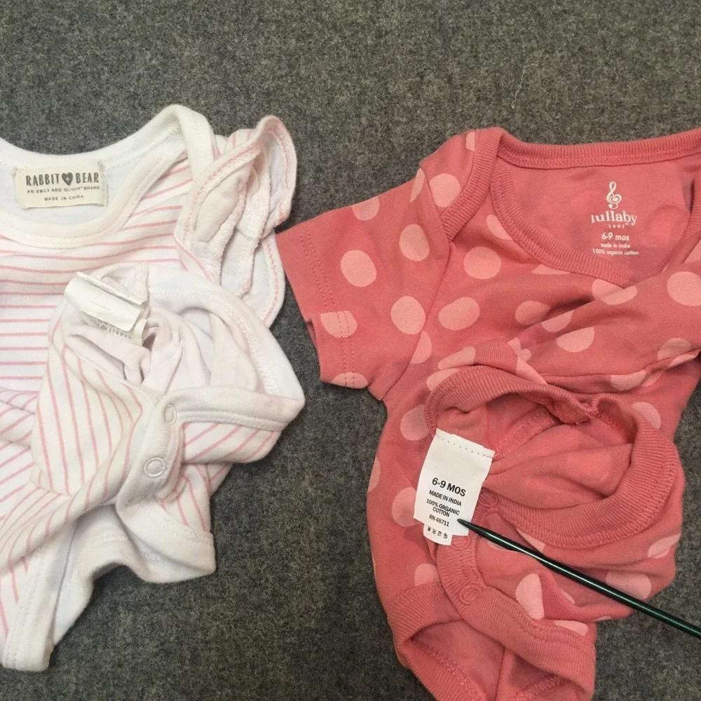 Organic Baby Girl 0-3-6-9-18-24 Months Clothing Lot 8x Pieces Bulk All Season - Picture 9 of 11